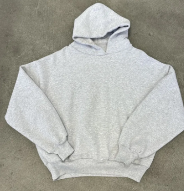 Grey Cotton Hoodie